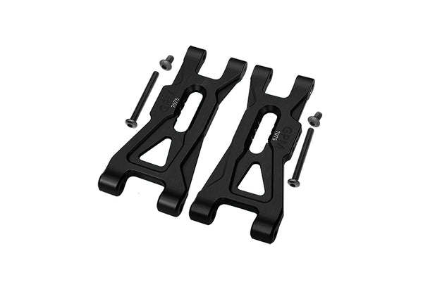 Aluminum 7075 Front Lower Suspension Arms For Arrma 1/10 GORGON 4X2 Mega 550 Brushed Monster Truck-ARA3230 - Black