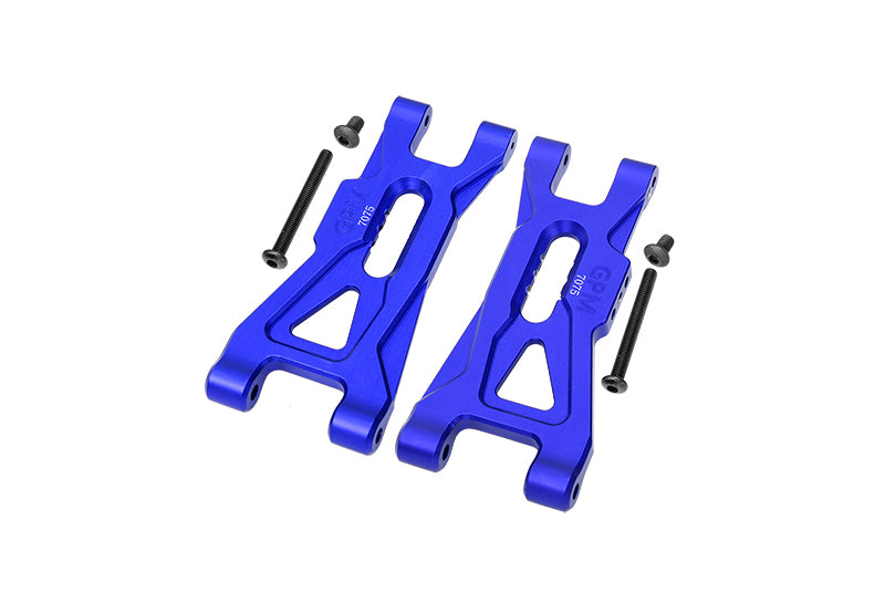 Aluminum 7075 Front Lower Suspension Arms For Arrma 1/10 GORGON 4X2 Mega 550 Brushed Monster Truck-ARA3230 - Blue