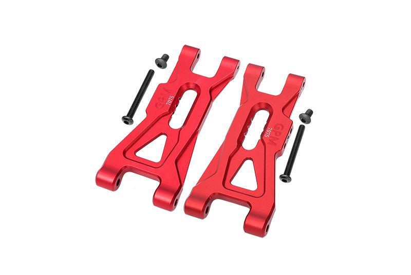 Aluminum 7075 Front Lower Suspension Arms For Arrma 1/10 GORGON 4X2 Mega 550 Brushed Monster Truck-ARA3230 - Red