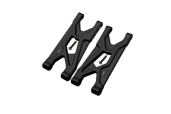 Aluminum 7075 Rear Suspension Arms For Arrma 1/10 GORGON 4X2 Mega 550 Brushed Monster Truck-ARA3230 Upgrades - Black