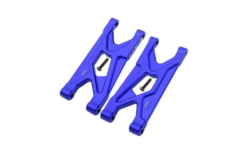 Aluminum 7075 Rear Suspension Arms For Arrma 1/10 GORGON 4X2 Mega 550 Brushed Monster Truck-ARA3230 Upgrades - Blue