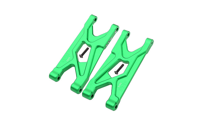 Aluminum 7075 Rear Suspension Arms For Arrma 1/10 GORGON 4X2 Mega 550 Brushed Monster Truck-ARA3230 Upgrades - Green