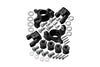 Axial SMT10 Grave Digger (AX90055) Aluminum Front C-Hub & Knuckle Arm (5 Degree Caster) - 4Pcs Set Black