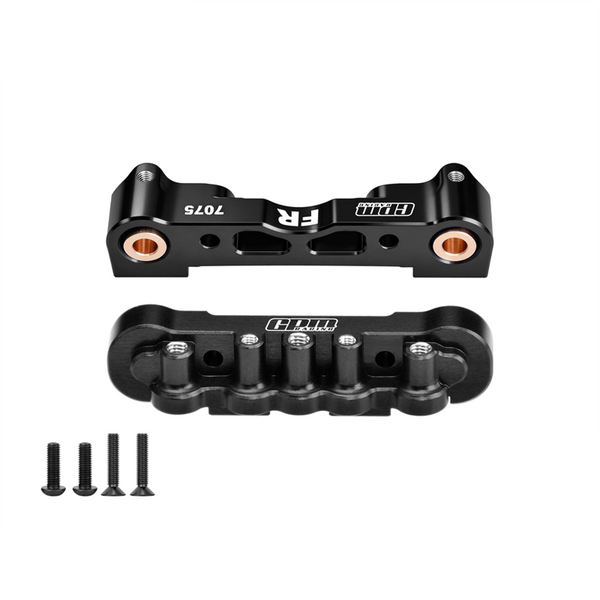 Aluminum 7075 Alloy Front Bumper Mount & Lower Suspension Mount For ARRMA 1:8 Kraton 6S EXB V6 / Notorious V6 / Outcast 6S / Talion EXB - Black