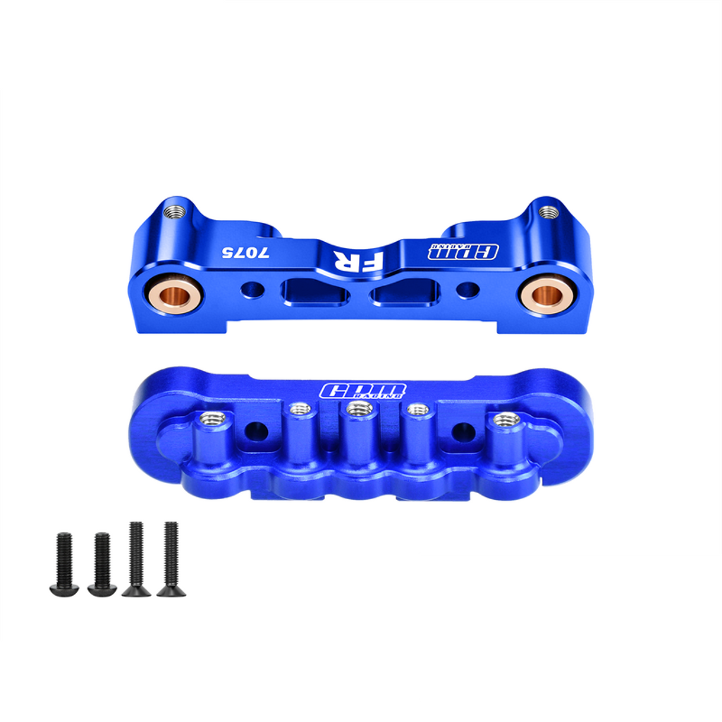 Aluminum 7075 Alloy Front Bumper Mount & Lower Suspension Mount For ARRMA 1:8 Kraton 6S EXB V6 / Notorious V6 / Outcast 6S / Talion EXB - Blue