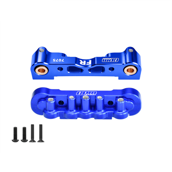 Aluminum 7075 Alloy Front Bumper Mount & Lower Suspension Mount For ARRMA 1:8 Kraton 6S EXB V6 / Notorious V6 / Outcast 6S / Talion EXB - Blue