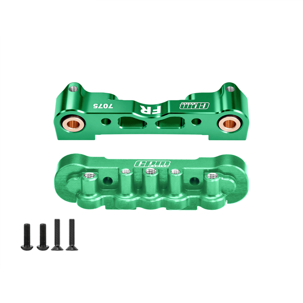 Aluminum 7075 Alloy Front Bumper Mount & Lower Suspension Mount For ARRMA 1:8 Kraton 6S EXB V6 / Notorious V6 / Outcast 6S / Talion EXB - Green