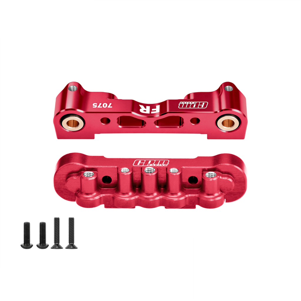 Aluminum 7075 Alloy Front Bumper Mount & Lower Suspension Mount For ARRMA 1:8 Kraton 6S EXB V6 / Notorious V6 / Outcast 6S / Talion EXB - Red