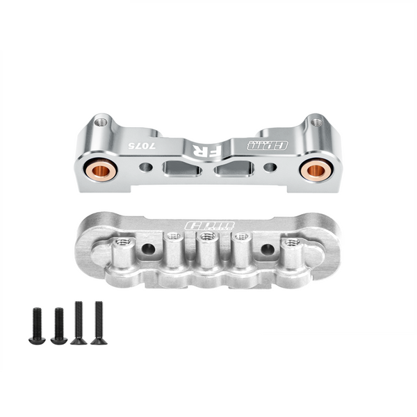 Aluminum 7075 Alloy Front Bumper Mount & Lower Suspension Mount For ARRMA 1:8 Kraton 6S EXB V6 / Notorious V6 / Outcast 6S / Talion EXB - Silver