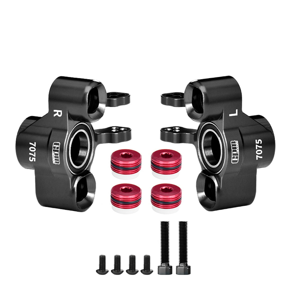 Aluminum 7075 Alloy Front Steering Block (Larger Outer Bearings) For Arrma 1/8 Kraton 6S EXB Notorious 6S V6 - Black