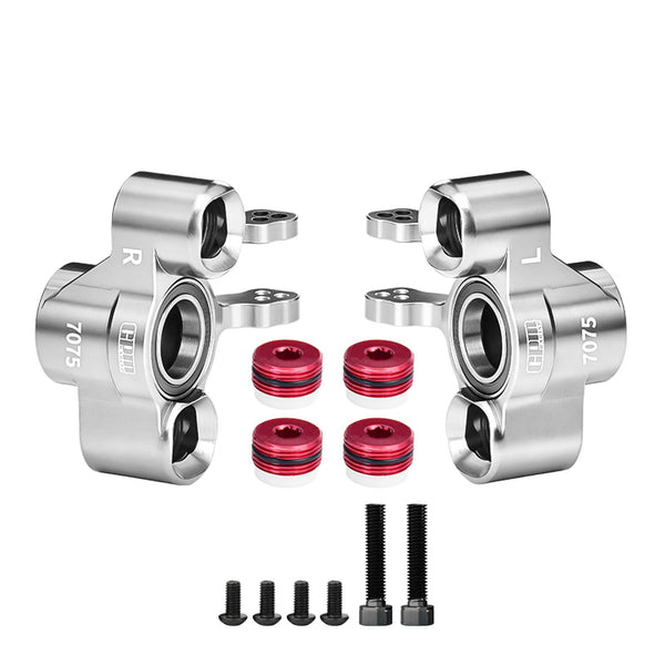 Aluminum 7075 Alloy Front Steering Block (Larger Outer Bearings) For Arrma 1/8 Kraton 6S EXB Notorious 6S V6 - Silver
