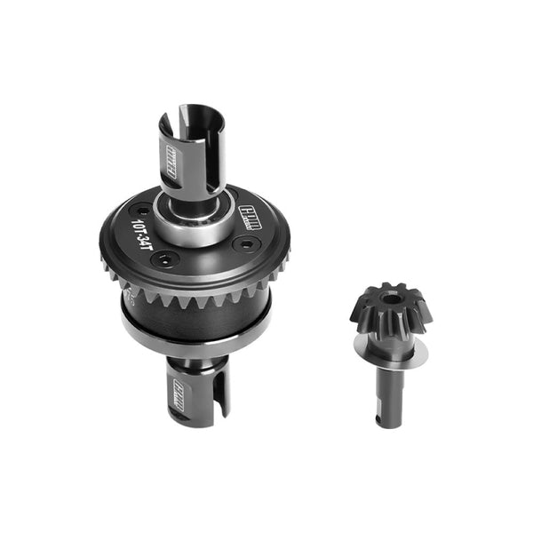 20CrMnTi Steel + 7075 Alloy Front Or Rear Complete Differential For Arrma 1:8 KRATON 6S V6 / NOTORIOUS V6 / OUTCAST / TALION / 1:7 MOJAVE EXB / FIRETEAM / BIG ROCK 6S Upgrade Parts - Black
