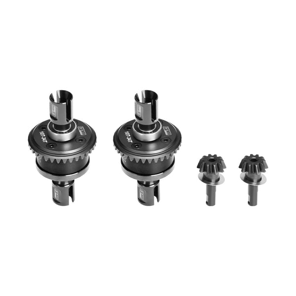 Steel+Aluminum Front and Rear Complete Differential Set For Arrma 1:8 KRATON 6S V6 / NOTORIOUS V6 / OUTCAST / TALION / 1:7 MOJAVE EXB /FIRETEAM / BIG ROCK 6S Upgrades - Black