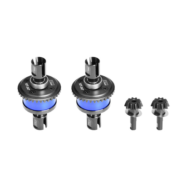 Steel+Aluminum Front and Rear Complete Differential Set For Arrma 1:8 KRATON 6S V6 / NOTORIOUS V6 / OUTCAST / TALION / 1:7 MOJAVE EXB /FIRETEAM / BIG ROCK 6S Upgrades - Blue