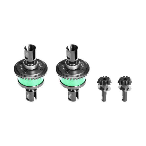 Steel+Aluminum Front and Rear Complete Differential Set For Arrma 1:8 KRATON 6S V6 / NOTORIOUS V6 / OUTCAST / TALION / 1:7 MOJAVE EXB /FIRETEAM / BIG ROCK 6S Upgrades - Green