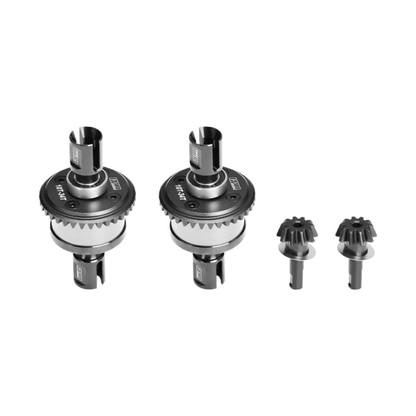 Steel+Aluminum Front and Rear Complete Differential Set For Arrma 1:8 KRATON 6S V6 / NOTORIOUS V6 / OUTCAST / TALION / 1:7 MOJAVE EXB /FIRETEAM / BIG ROCK 6S Upgrades - Silver