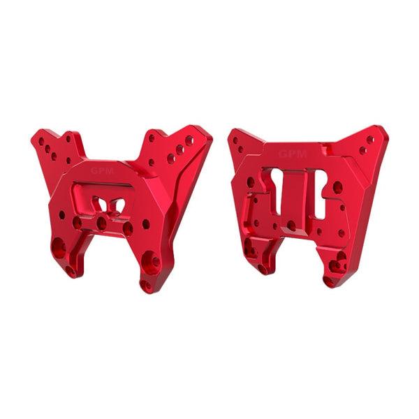 Aluminum 7075-T6 Alloy Front & Rear Shock Tower For Arrma 1:8 KRATON 6S EXB / KRATON V6 / NOTORIOUS 6S V6 Upgrades - Red
