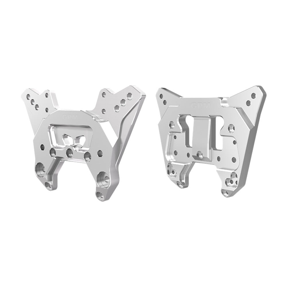 Aluminum 7075-T6 Alloy Front & Rear Shock Tower For Arrma 1:8 KRATON 6S EXB / KRATON V6 / NOTORIOUS 6S V6 Upgrades - Silver