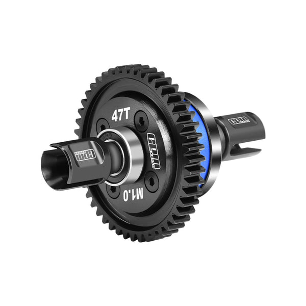 20CrMnTi Steel Main Gear 47T  1.0 + Aluminum 7075 Alloy Center Complete Differential For Arrma 1:8 KRATON 6S / OUTCAST / TALION / NOTORIOUS / 1:7 MOJAVE 6S / FIRETEAM / BIG ROCK - Blue