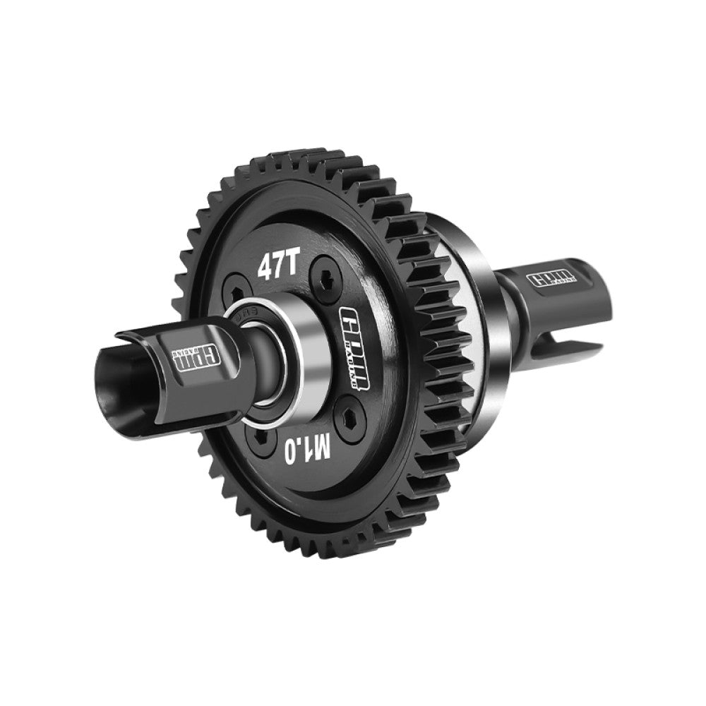 20CrMnTi Steel Main Gear 47T  1.0 + Aluminum 7075 Alloy Center Complete Differential For Arrma 1:8 KRATON 6S / OUTCAST / TALION / NOTORIOUS / 1:7 MOJAVE 6S / FIRETEAM / BIG ROCK - Silver