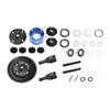 20CrMnTi Steel Main Gear 50T  1.0 + Aluminum 7075 Alloy Center Complete Differential For Arrma 1:8 KRATON 6S / OUTCAST / TALION / NOTORIOUS / 1:7 MOJAVE 6S / FIRETEAM / BIG ROCK - Blue