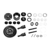 20CrMnTi Steel Main Gear 50T  1.0 + Aluminum 7075 Alloy Center Complete Differential For Arrma 1:8 KRATON 6S / OUTCAST / TALION / NOTORIOUS / 1:7 MOJAVE 6S / FIRETEAM / BIG ROCK - Black