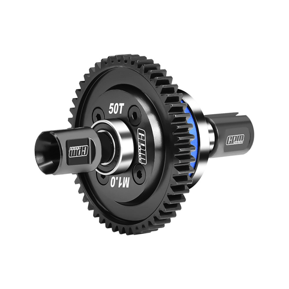 20CrMnTi Steel Main Gear 50T  1.0 + Aluminum 7075 Alloy Center Complete Differential For Arrma 1:8 KRATON 6S / OUTCAST / TALION / NOTORIOUS / 1:7 MOJAVE 6S / FIRETEAM / BIG ROCK - Blue