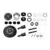 20CrMnTi Steel Main Gear 50T  1.0 + Aluminum 7075 Alloy Center Complete Differential For Arrma 1:8 KRATON 6S / OUTCAST / TALION / NOTORIOUS / 1:7 MOJAVE 6S / FIRETEAM / BIG ROCK - Silver