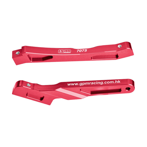 Aluminum 7075-T6 ALLOY FRONT AND REAR CHASSIS BRACE FOR ARRMA 1:8 NOTORIOUS 6S V5 V6 / TYPHON V5 TLR BLX / TLR TUNED TYPHON / OUTCAST 6S Upgrades - Red
