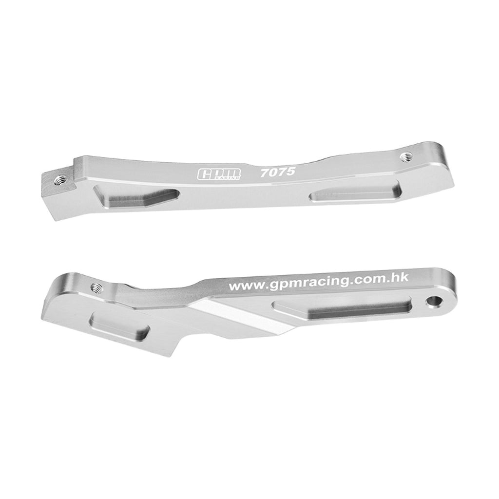 Aluminum 7075-T6 ALLOY FRONT AND REAR CHASSIS BRACE FOR ARRMA 1:8 NOTORIOUS 6S V5 V6 / TYPHON V5 TLR BLX / TLR TUNED TYPHON / OUTCAST 6S Upgrades - Silver