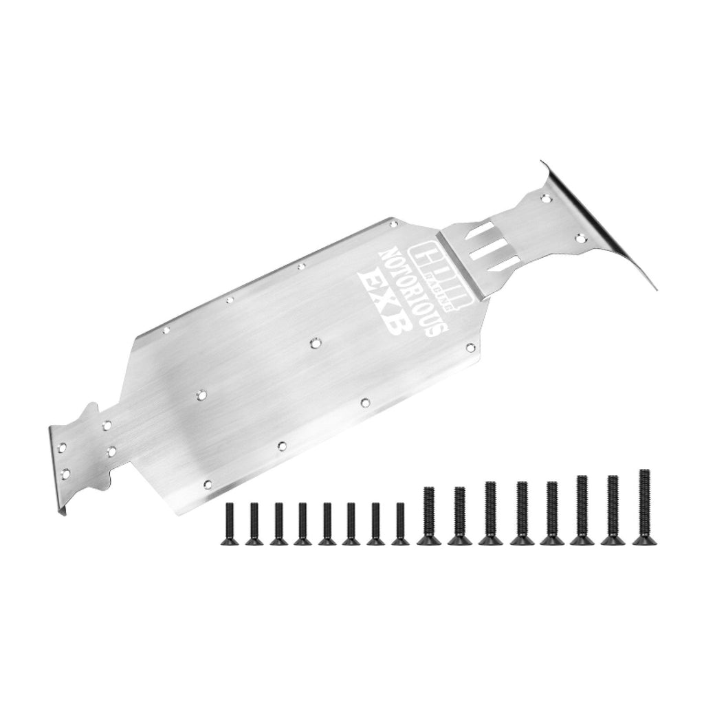 Stainless Steel Integrated Chassis Skid Kit For Arrma 1:8 NOTORIOUS 6S V6 / OUTCAST 6S ARA8710 Upgrades