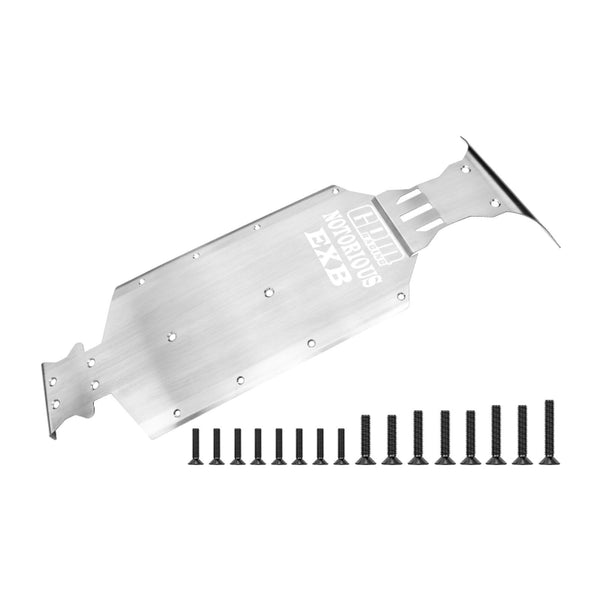 Stainless Steel Integrated Chassis Skid Kit For Arrma 1:8 NOTORIOUS 6S V6 / OUTCAST 6S ARA8710 Upgrades