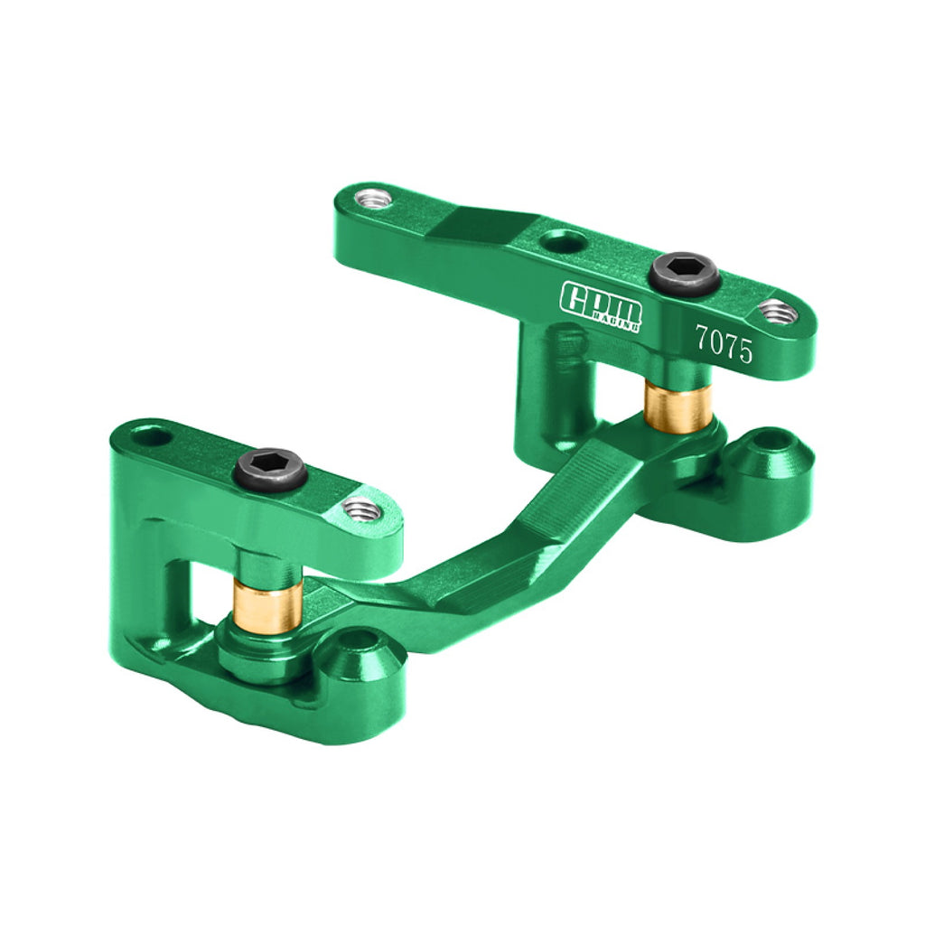Aluminum 7075-T6 Alloy Steering Set For Arrma /16 QUAKE GORGON MOJAVE GROM 1/18 GRANITE 1/14 TYPHON GROM 1/12 LOSI NASCAR - Green