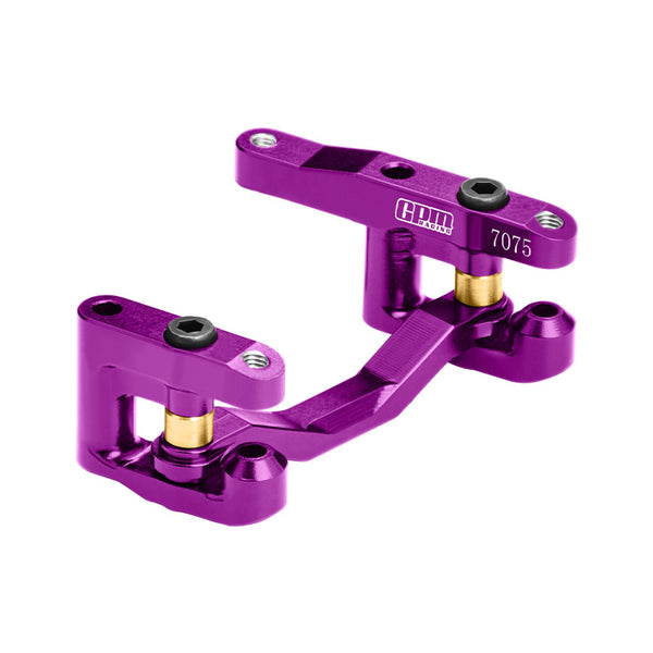 Aluminum 7075-T6 Alloy Steering Set For Arrma /16 QUAKE GORGON MOJAVE GROM 1/18 GRANITE 1/14 TYPHON GROM 1/12 LOSI NASCAR - Purple