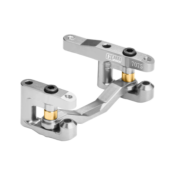 Aluminum 7075-T6 Alloy Steering Set For Arrma /16 QUAKE GORGON MOJAVE GROM 1/18 GRANITE 1/14 TYPHON GROM 1/12 LOSI NASCAR - Silver
