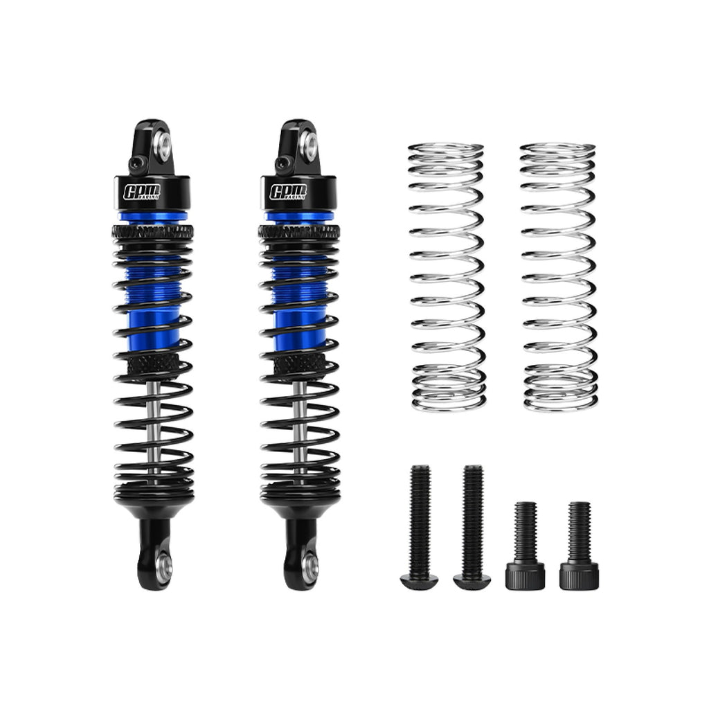 Aluminum 6061-T6 Alloy Front Or Rear Adjustable Progressive Spring Shock 71mm For Arrma 1:16 QUAKE GROM / GORGON GROM Brushed Monster Truck Upgrades - Blue