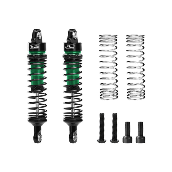 Aluminum 6061-T6 Alloy Front Or Rear Adjustable Progressive Spring Shock 71mm For Arrma 1:16 QUAKE GROM / GORGON GROM Brushed Monster Truck Upgrades - Green