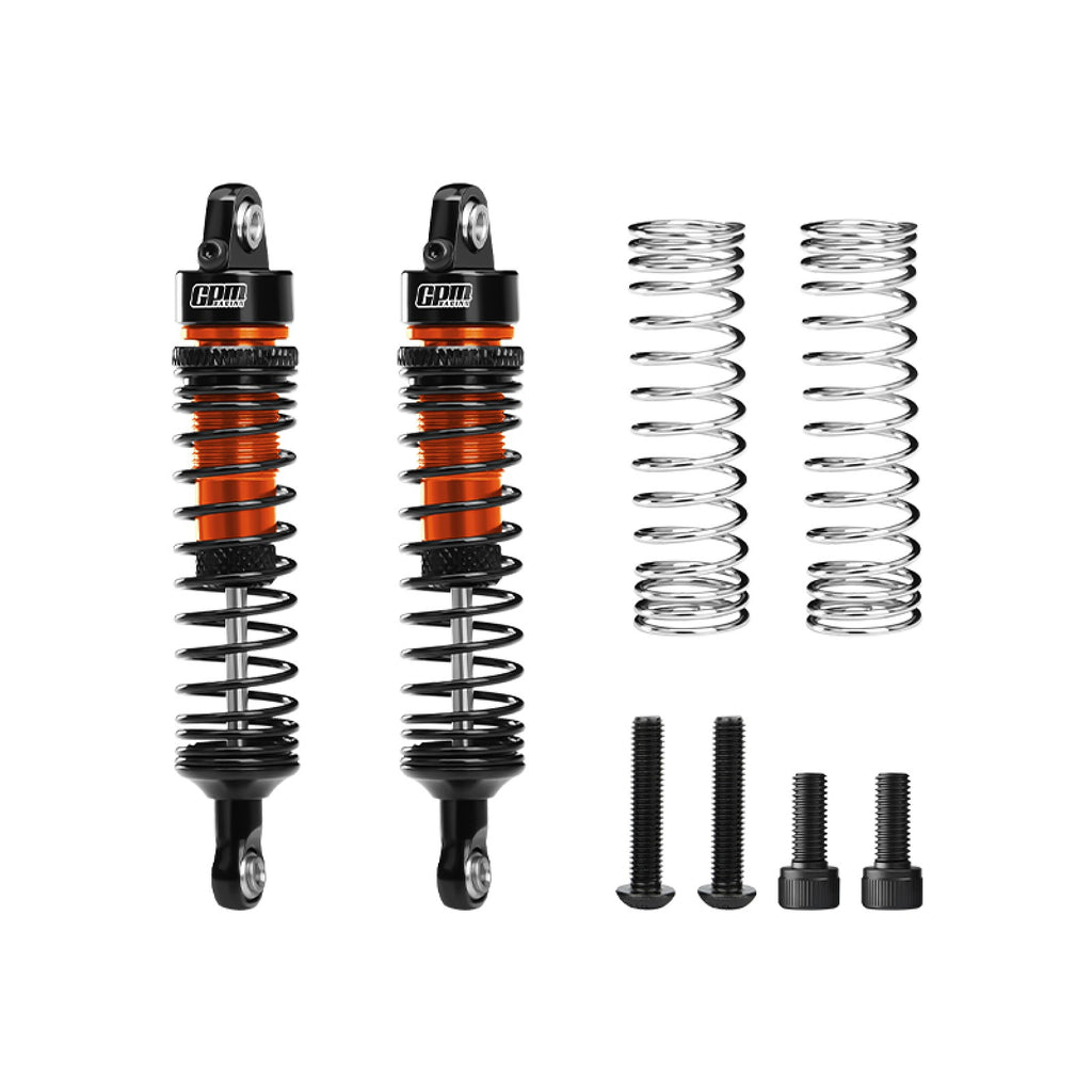 Aluminum 6061-T6 Alloy Front Or Rear Adjustable Progressive Spring Shock 71mm For Arrma 1:16 QUAKE GROM / GORGON GROM Brushed Monster Truck Upgrades - Orange