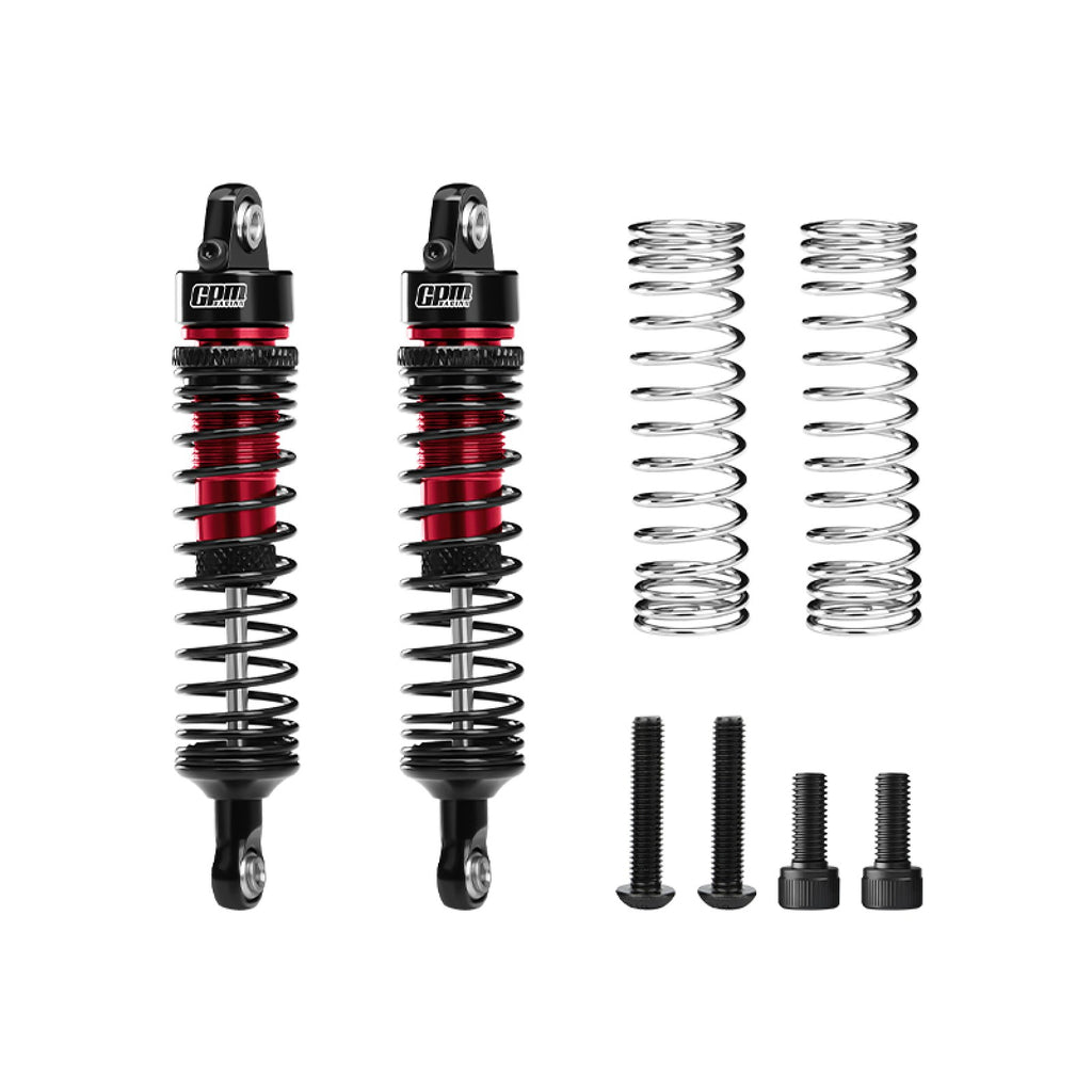 Aluminum 6061-T6 Alloy Front Or Rear Adjustable Progressive Spring Shock 71mm For Arrma 1:16 QUAKE GROM / GORGON GROM Brushed Monster Truck Upgrades - Red