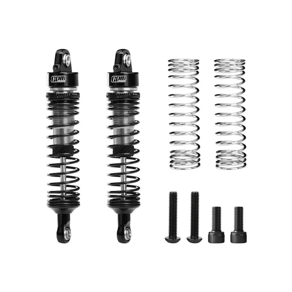 Aluminum 6061-T6 Alloy Front Or Rear Adjustable Progressive Spring Shock 71mm For Arrma 1:16 QUAKE GROM / GORGON GROM Brushed Monster Truck Upgrades - Silver