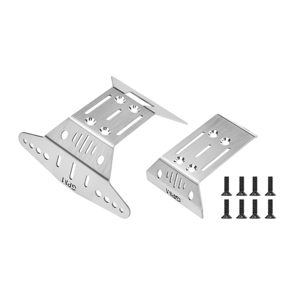 Stainless Steel Front And Rear Chassis Skid For Arrma 1:16 QUAKE GROM / GORGON GROM Brushed Monster Truck Upgrades