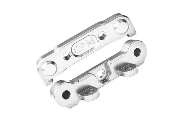 Aluminum 7075 Alloy Front Hinge Pin Brace Set For Tekno 1/10 MT410 2.0 4X4 Pro Monster Truck-TKR9501 / SCT410 2.0 4X4 Short Course Truck Kit-TKR9500 Upgrades - Silver