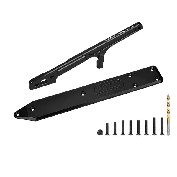 Aluminum 7075 Alloy Rear Brace and Rear Chassis Skid Plate Brace 6mm For ARRMA 1/7 Talion 6S EXB V6 Brushless Speed Truck-ARA7707V6 Upgrades - Black