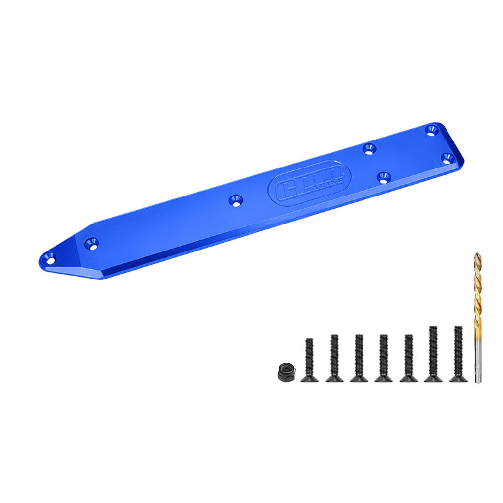 Aluminum 7075 Alloy Rear Chassis Skid Plate Brace Thickness 6mm For ARRMA 1/7 Talion 6S EXB V6 Speed Truck Upgrades - Blue