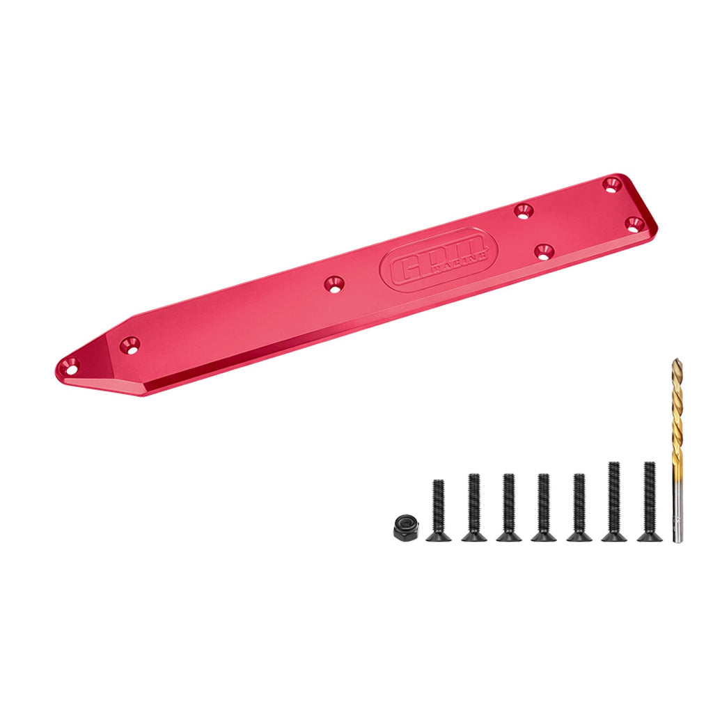 Aluminum 7075 Alloy Rear Chassis Skid Plate Brace Thickness 6mm For ARRMA 1/7 Talion 6S EXB V6 Speed Truck Upgrades - Red