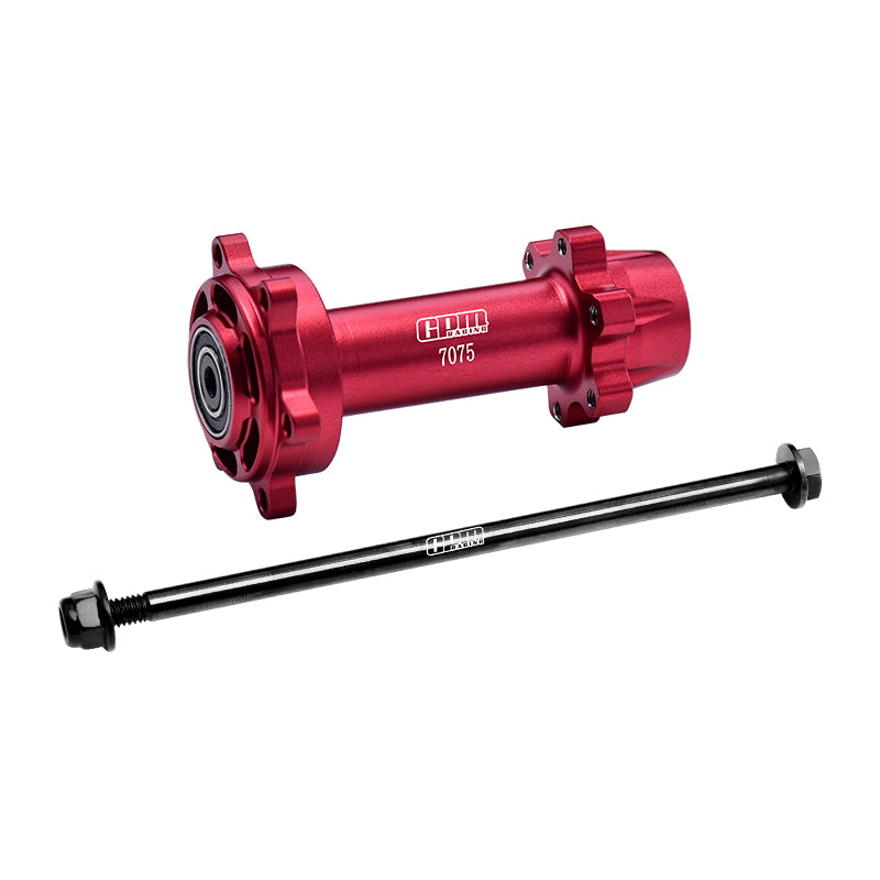 Aluminum 7075-T6 Rear Wheel Hub Hex (Enlarged Inner Bearing) For LOSI 1:4 Promoto-MX Motorcycle Motorbike RTR LOS06000 LOS06002 Upgrades - Red