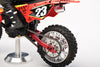 Aluminum 7075 Alloy Chain Tension Rear Swing Arm (Larger Inner Bearings) For LOSI 1:4 Promoto MX Motorcycle Dirt Bike RTR FXR LOS06000 LOS06002 Upgrades - Black