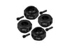 Axial 1/10 RBX10 Ryft 4WD Rock Bouncer Aluminum Hex Adapters 6mm Thick - 8Pc Set Black