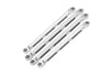 Axial 1/10 RBX10 Ryft 4WD Rock Bouncer AXI03005 Aluminum Front Upper & Lower Chassis Links Parts Tree - 4Pc Set Silver