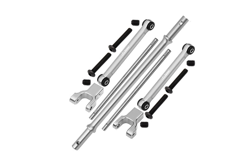 Axial 1/10 RBX10 Ryft 4WD Rock Bouncer AXI03005 Stainless Steel Rear Sway Bar & Aluminum Sway Bar Arm & Stainless Steel Linkage - 12Pc Set Silver